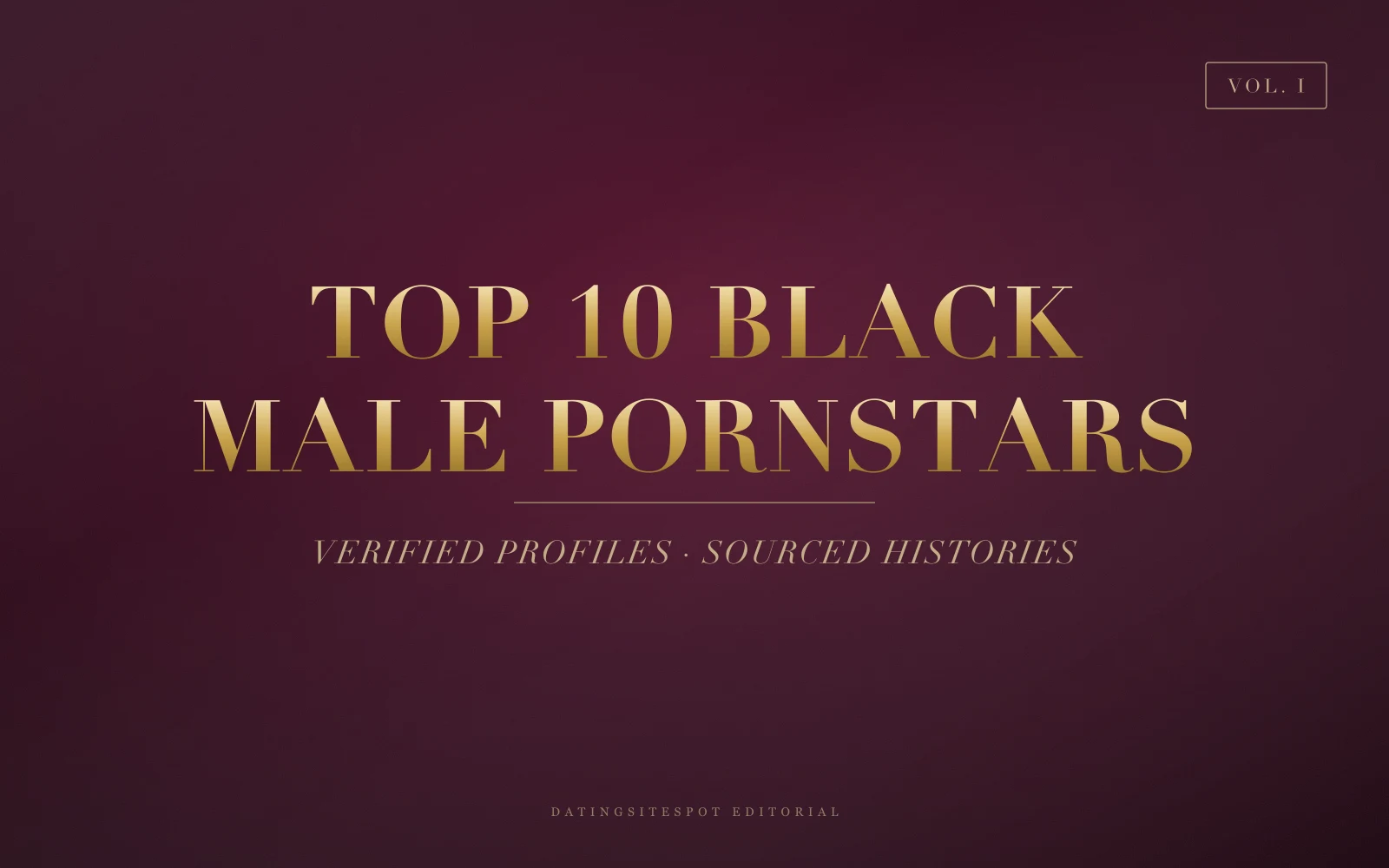 Editorial cover: Black male adult performers