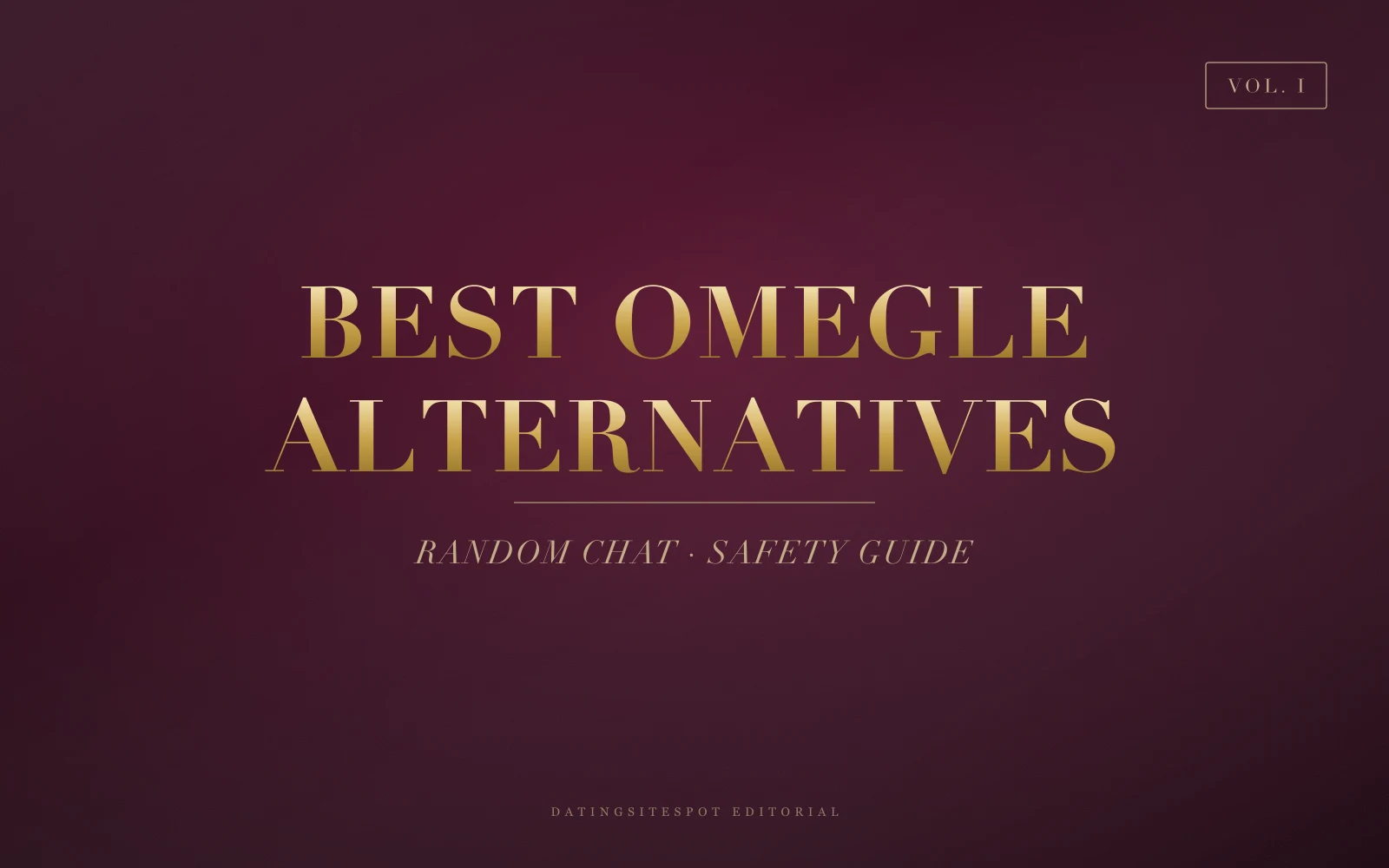 Editorial cover: best Omegle alternatives — safer random chat sites
