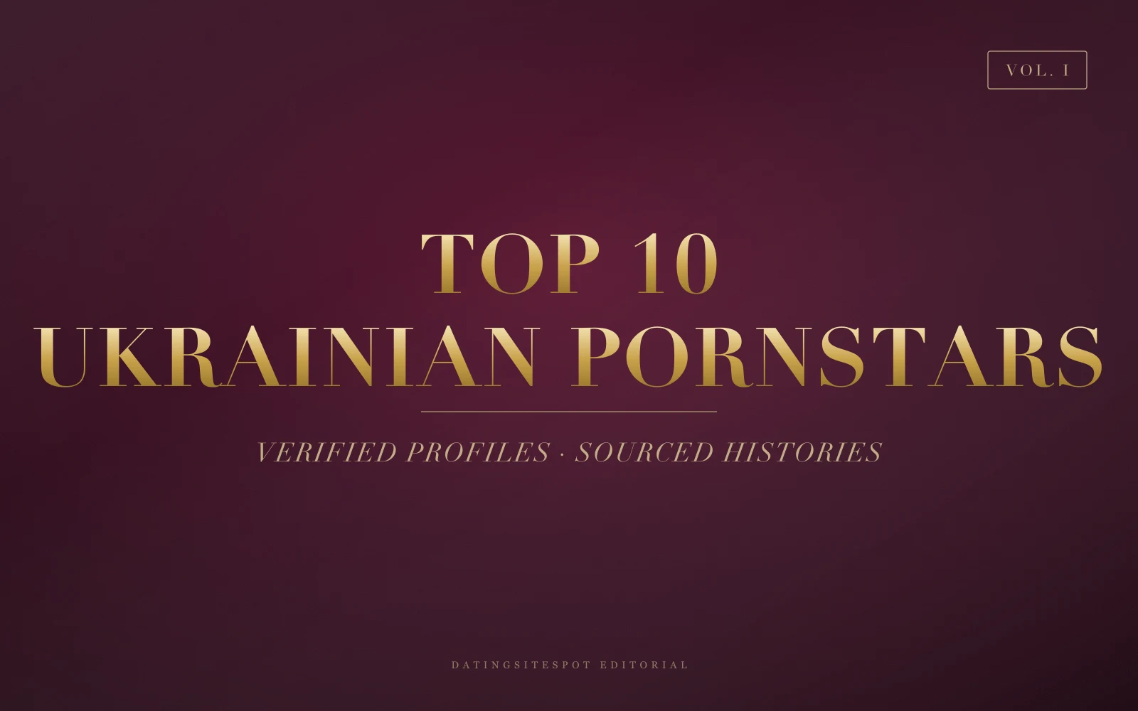 Editorial cover: Top 10 Ukrainian Pornstars — Verified Performers