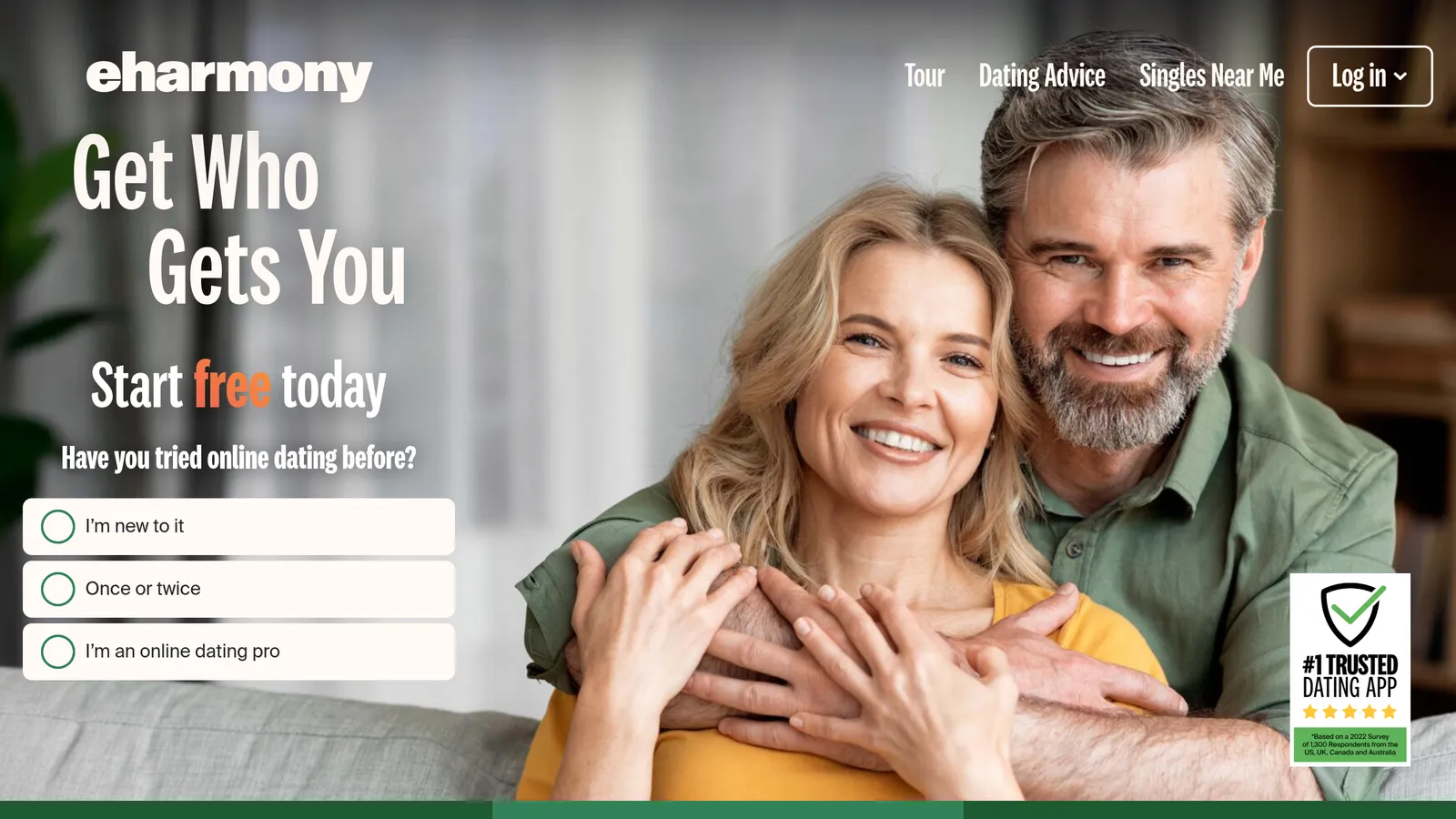 eHarmony product screenshot